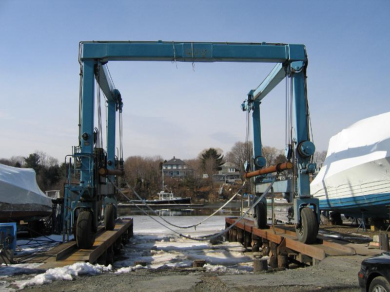 Desmonds 2-20-040021.JPG - WInter Storage 2-20-04 Travel Lift at Desmond's Yacht Yard